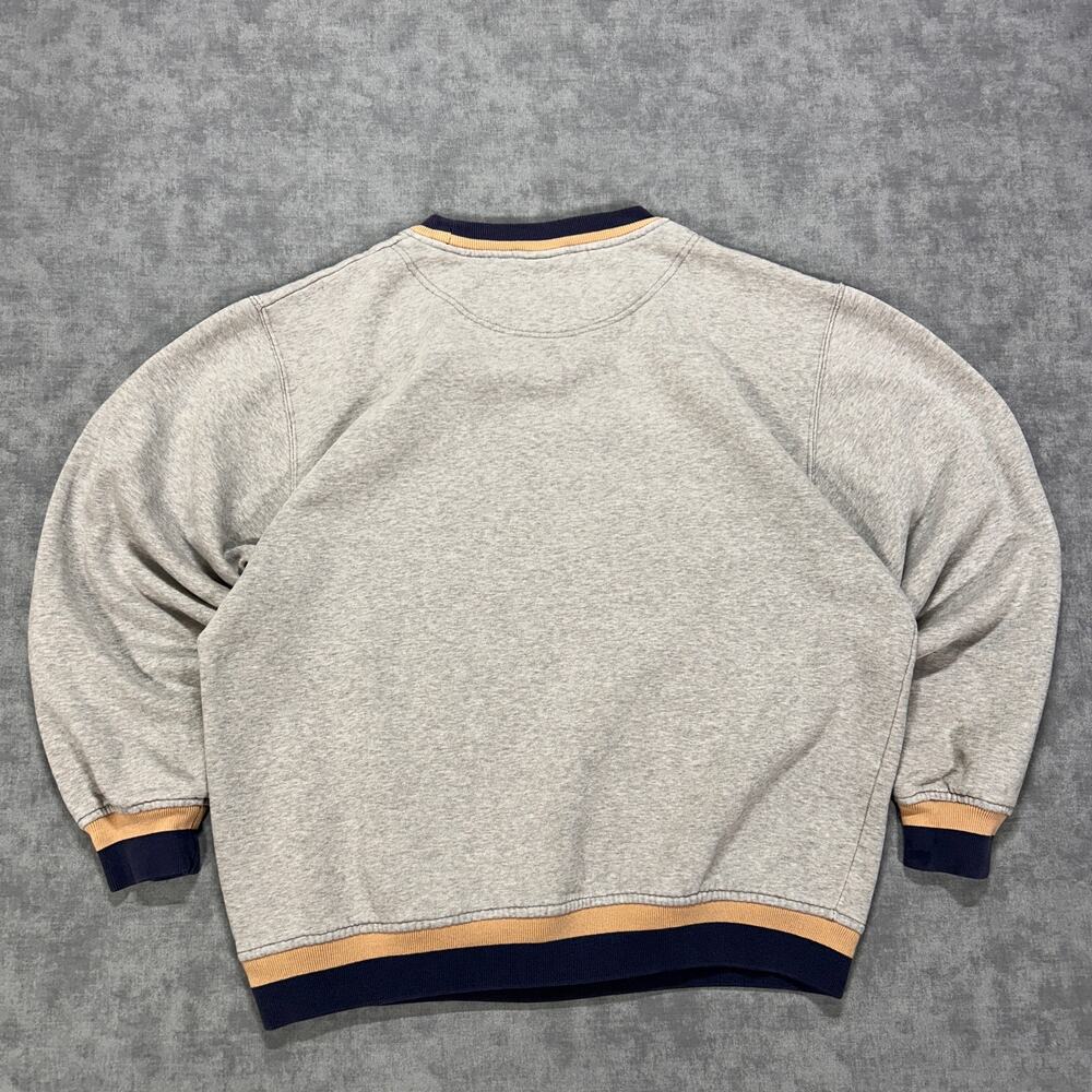 Vintage Vans Off The Wall 1966 Crewneck Sweatshirt Gray Navy Tan Y2K Mens Large - Picture 2 of 8